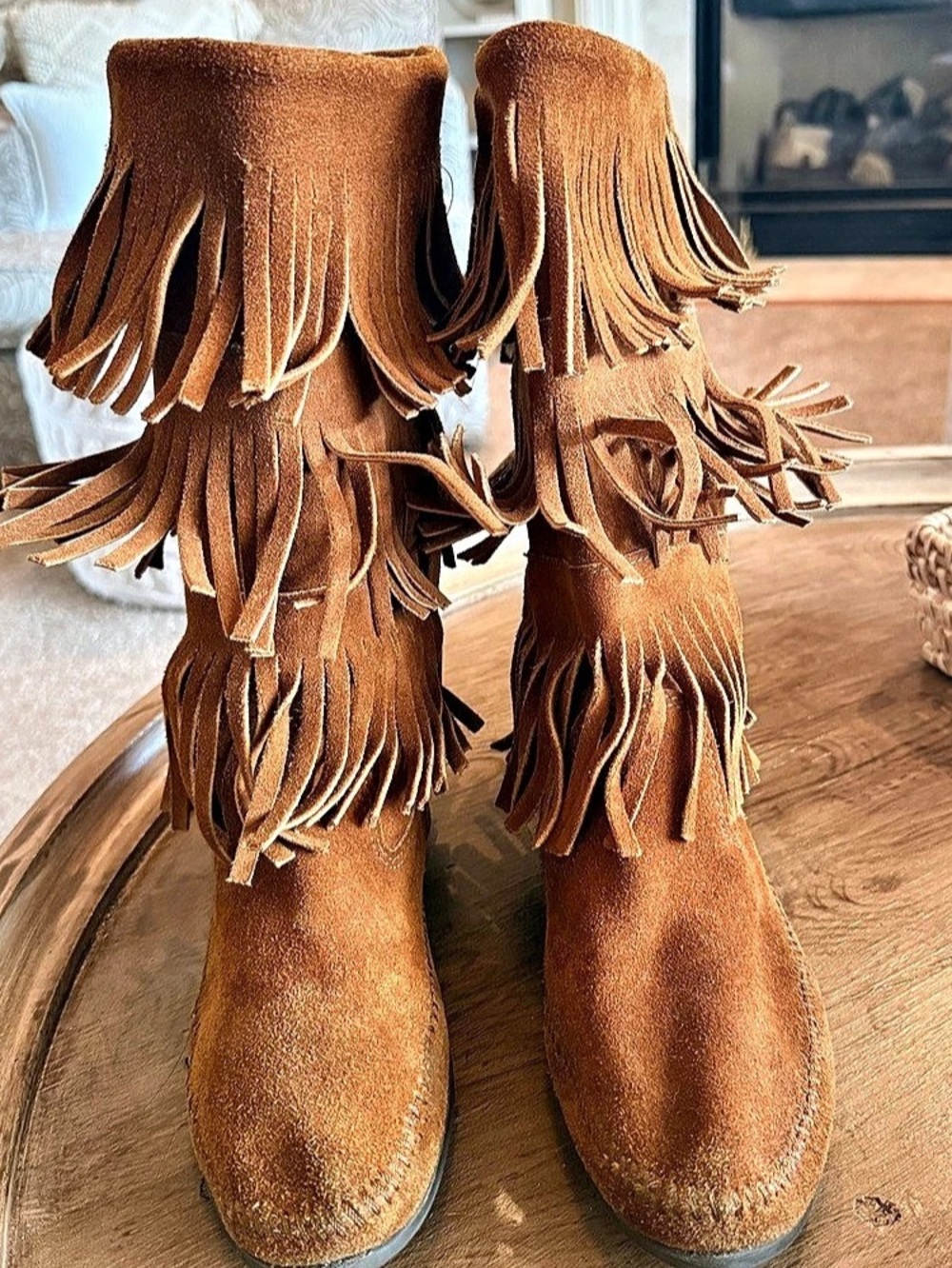 Minnetonka 3-Layer Fringe Boots